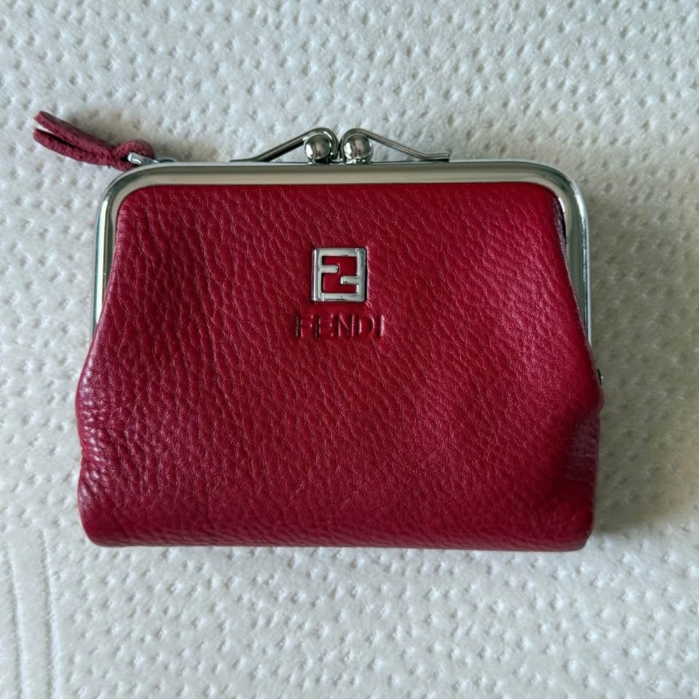 Fendi Red Leather Women's Wallet